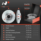 Front Drilled Brake Rotors & Ceramic Pads for Chevrolet Pontiac Saturn