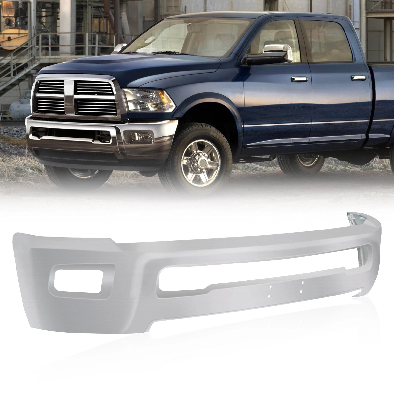 Chrome Steel Front Bumper for Dodge Ram 2500 3500 (2011–2018)