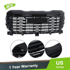 Glossy Black Front Upper Center Mesh Grille for GMC Sierra 1500 Denali (2022–2024)