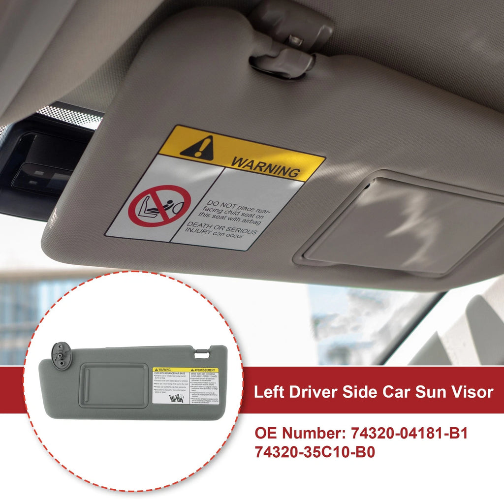 Left Sun Visor for Toyota Tacoma (2005–2011) with Mirror No. 74320-35C10-B0