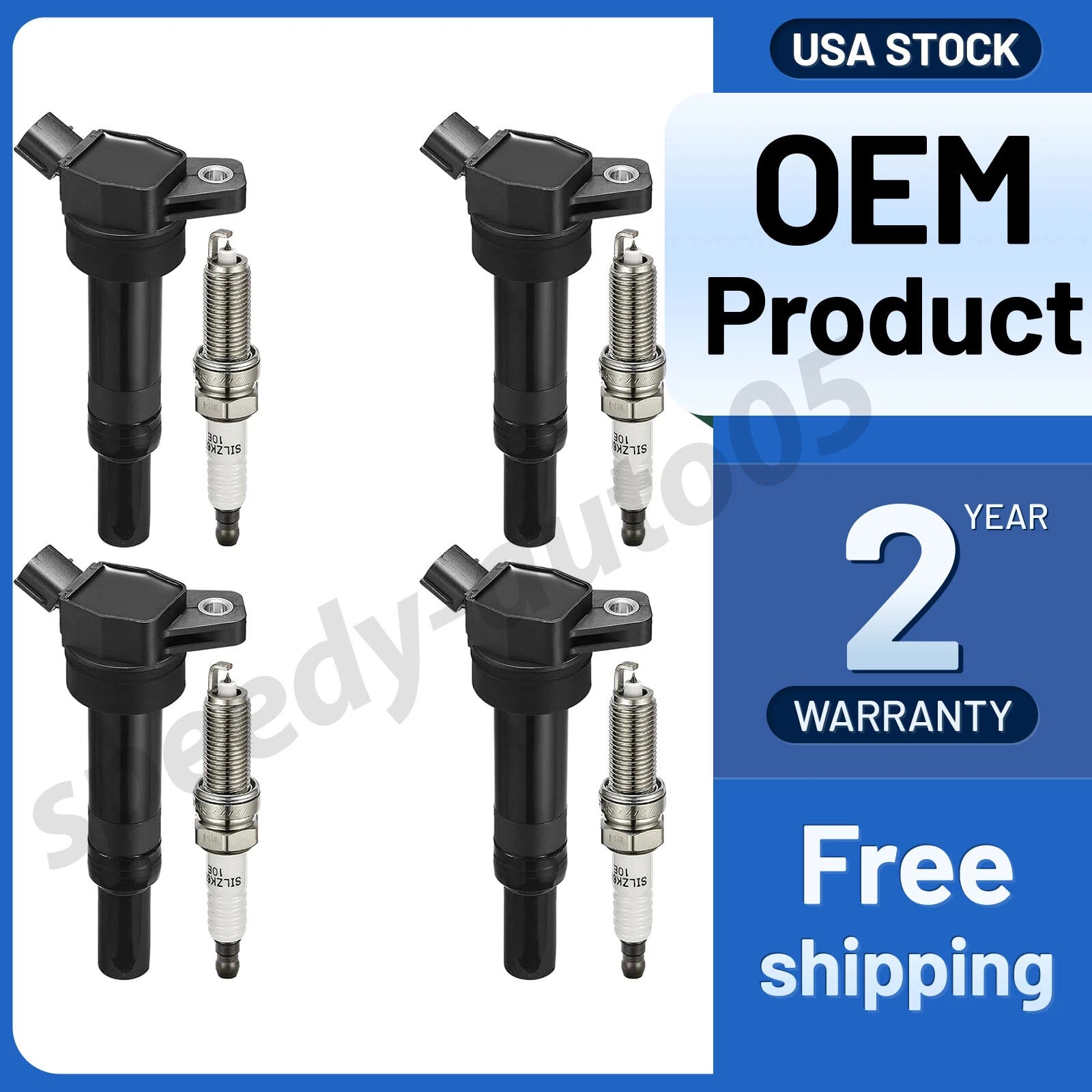 Ignition Coil Pack and Iridium Spark Plug for Kia Forte/Soul (2011–2019)