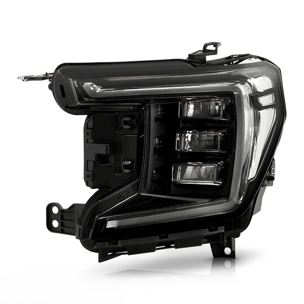Full LED Black Trim Headlight for GMC Yukon XL Denali AT4 (2021–2024)