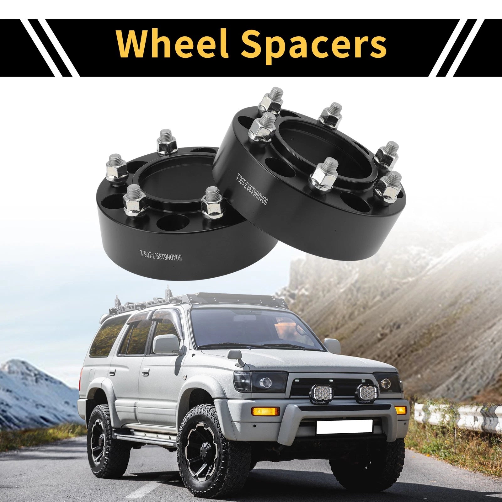 2X Wheel Spacer 6x139.7mm M12x1.5 for Toyota 4Runner (1989–2023)