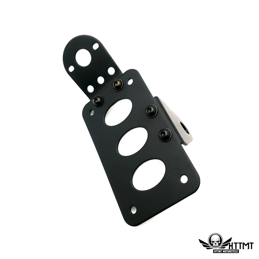 Black Metal License Plate Frame for Motorcycle
