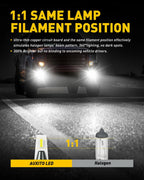 2X H11 100W CANBUS LED Fog Light Bulbs for Vehicles
