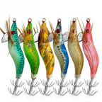 1.5 Oz Glow in Dark Shrimp Squid Jig with Rattle Beads for Fishing