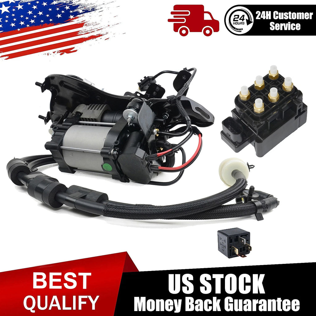 Air Suspension Compressor Pump & Valve Block for Jeep Grand Cherokee (2011–2018)