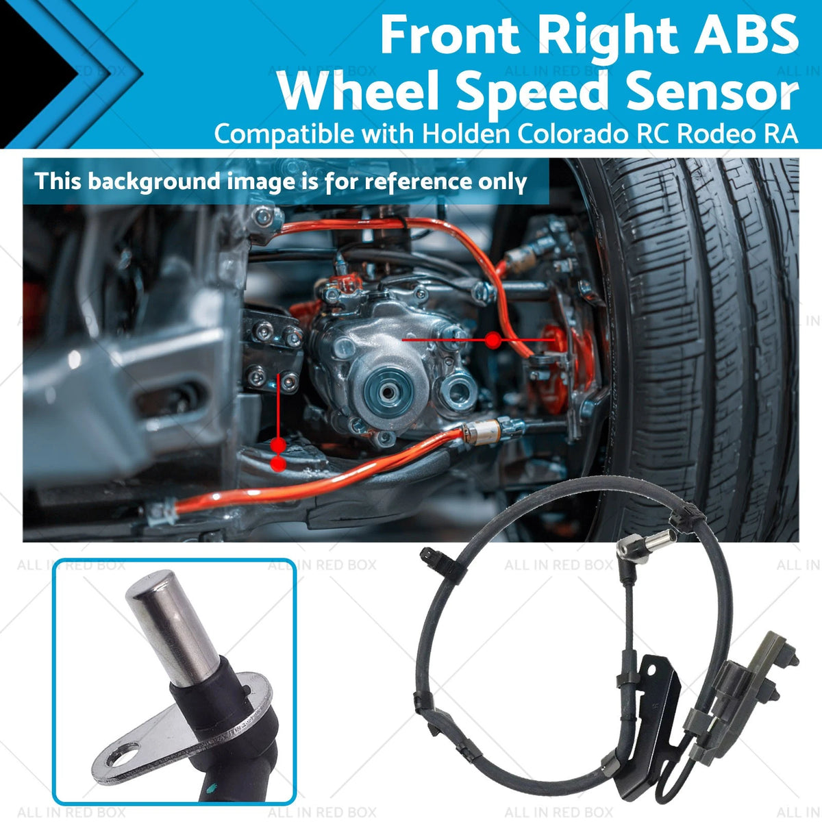 Front RH ABS Wheel Speed Sensor for Holden Colorado RC (2008–2012)
