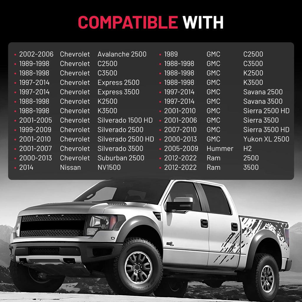 2PCS 3 in Wheel Spacers for Chevy K2500 Ram 2500 (14x1.5) (2003-2018)