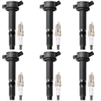 6X Ignition Coils + 6X Spark Plugs for Ford Fusion Mercury Milan (2006–2012)