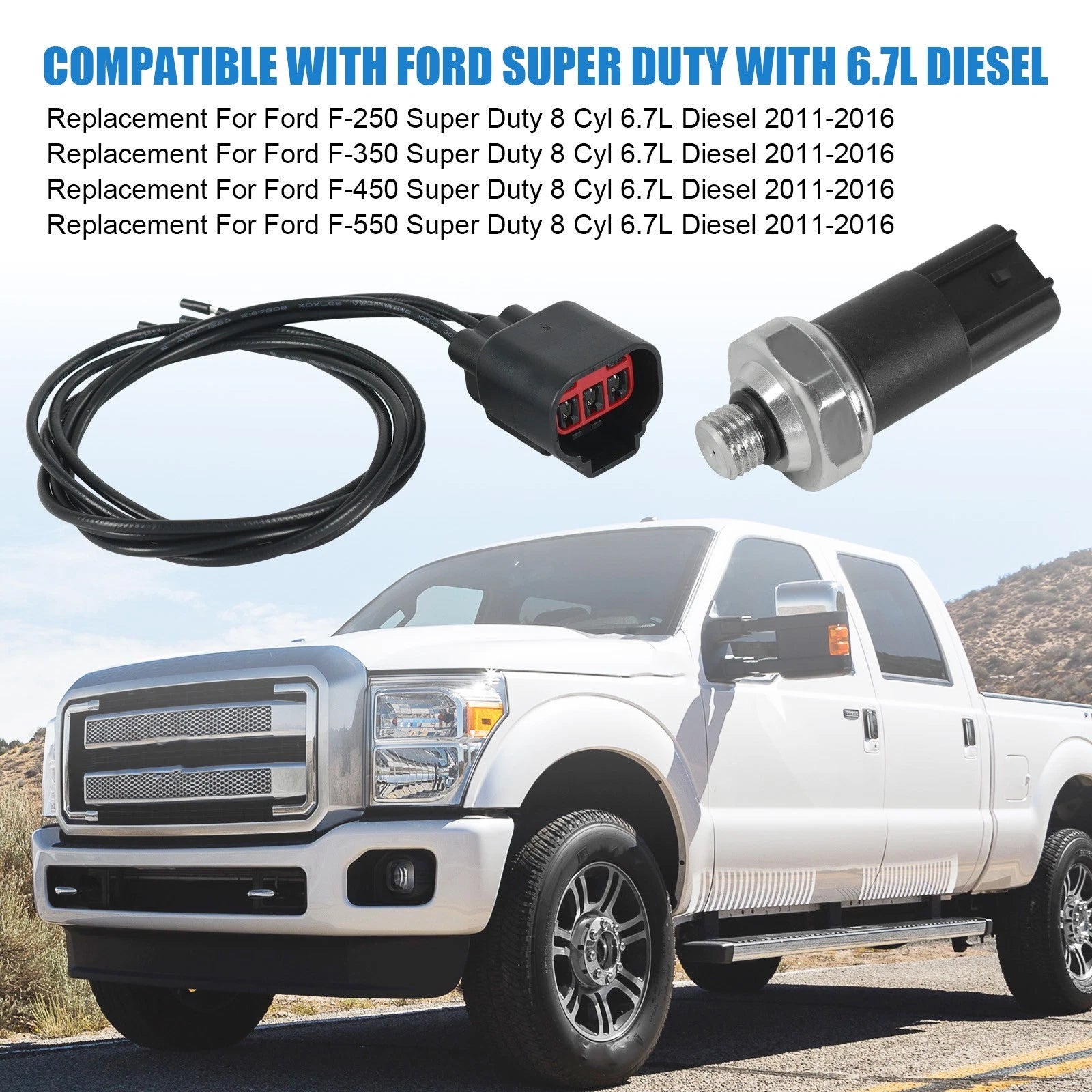 Fuel Pressure Switch with Repair Pigtail for Ford Super Duty (2011–2016)