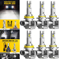 Set of 6 AUXITO 6000K White LED Headlights 9005 9006 H11 H8 for USA