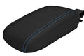 Leather Console Lid Armrest Cover for Subaru Crosstrek (2012–2017) Blue Stitch