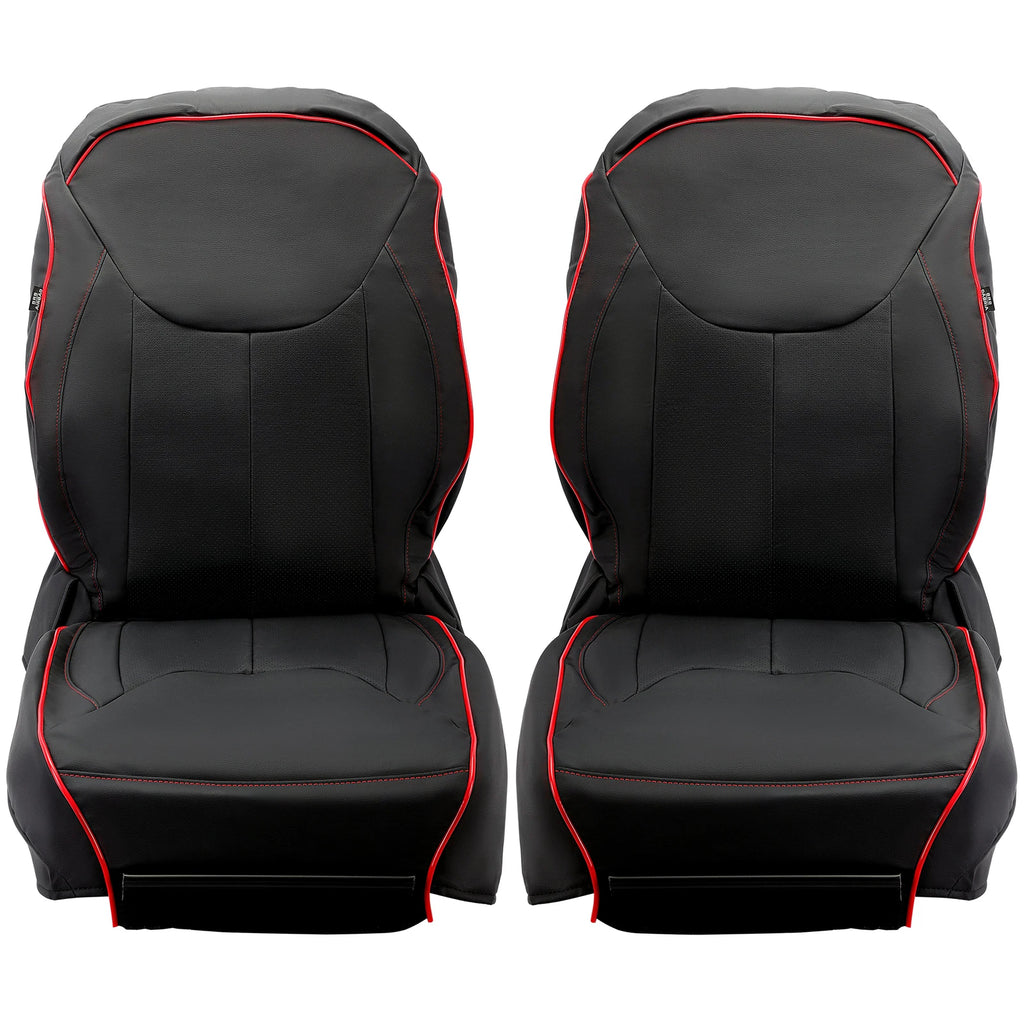 Custom Fit Seat Covers for Jeep Wrangler JK 4-Door (2013–2017) Red & Black