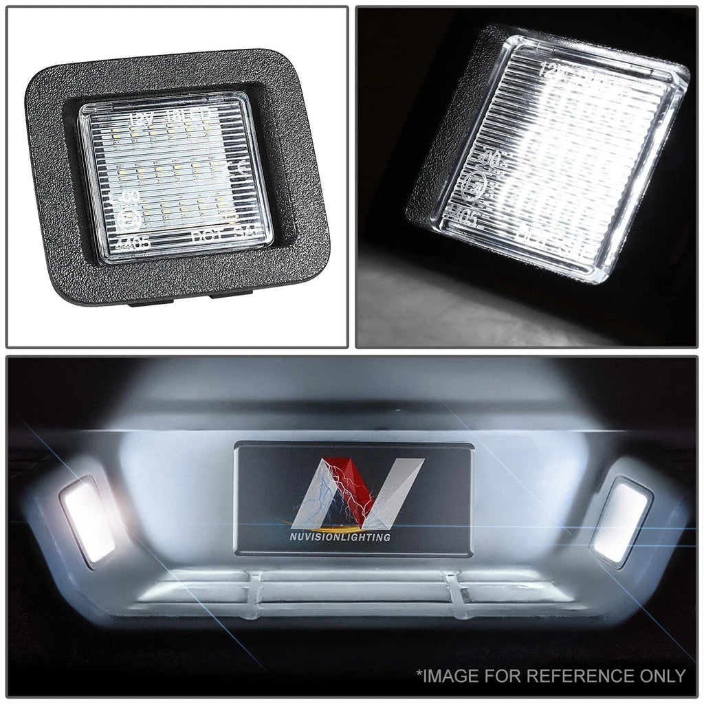 2X LED License Plate Lights for Ford F-150 (2015–2020) Black/Clear