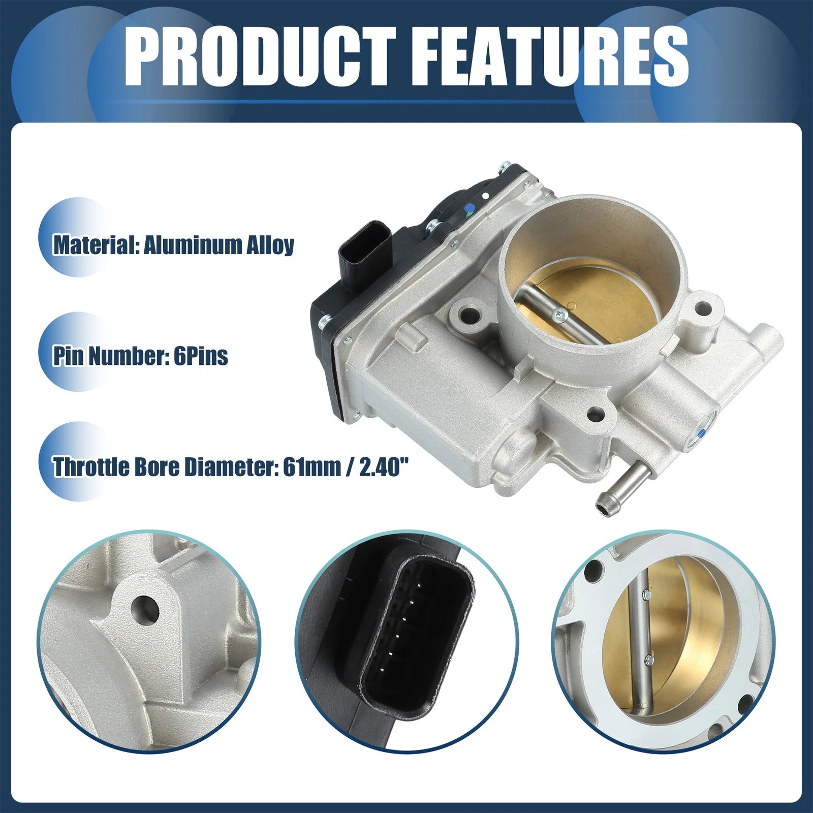 Throttle Body Assembly for Mazda 3 5 6 CX-7 (2004–2012) No.L502-13-640B