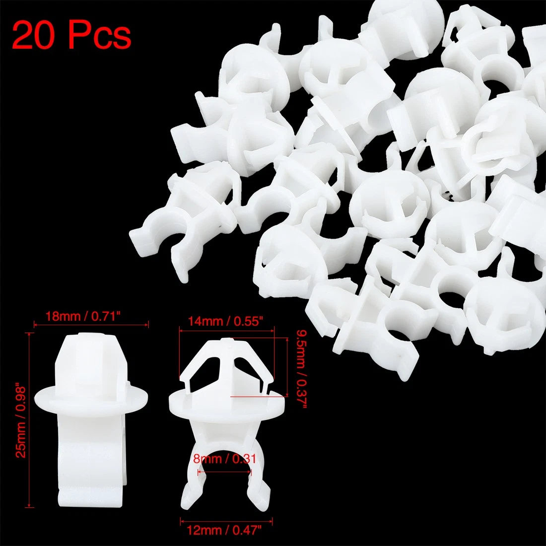 20pcs Hood Prop Rod Clip Retainer for Honda Accord CR-V Civic City 