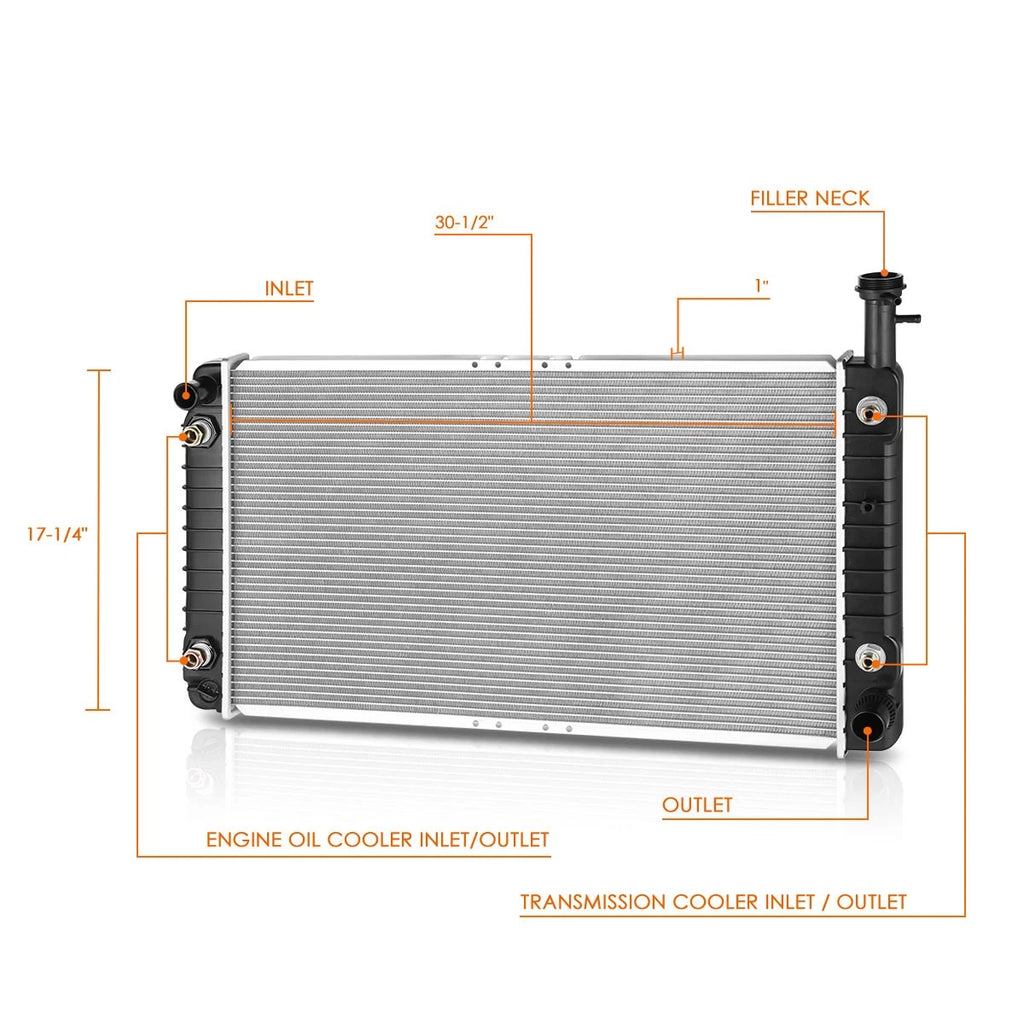 Aluminum OE Style Radiator for Chevy Express/GMC Savana 2004–2014 DPI-2793