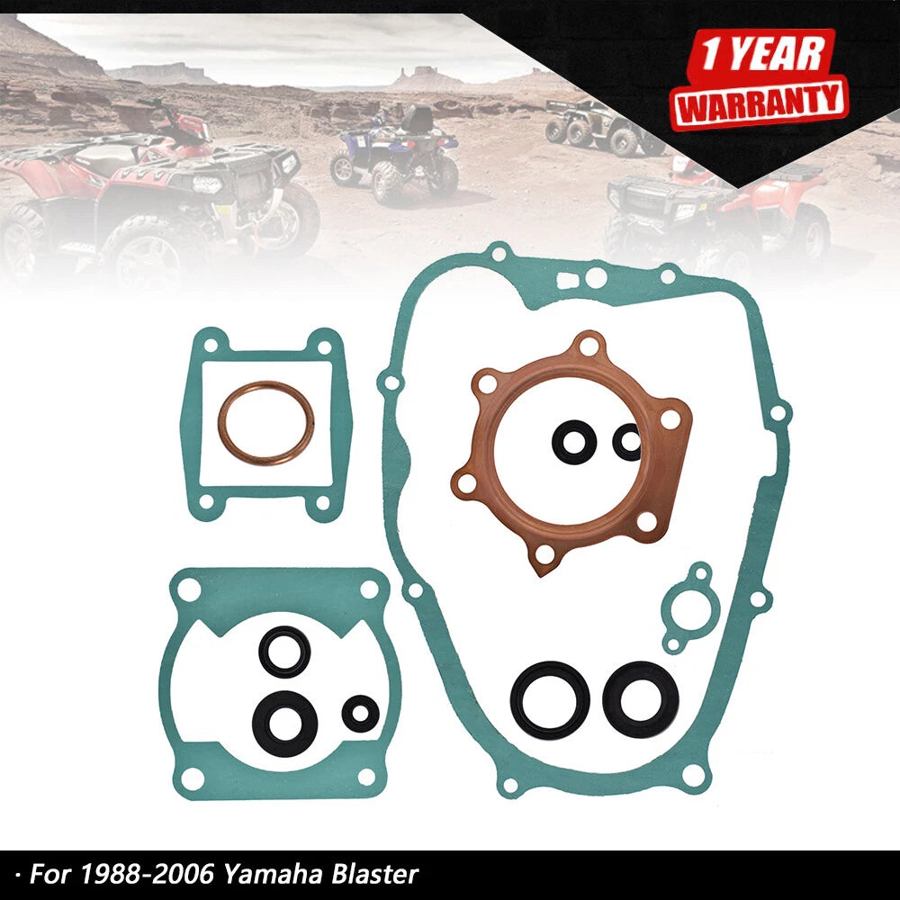 Complete Engine Gasket Kit Set with Oil Seals for Yamaha Blaster (1988–2006)
