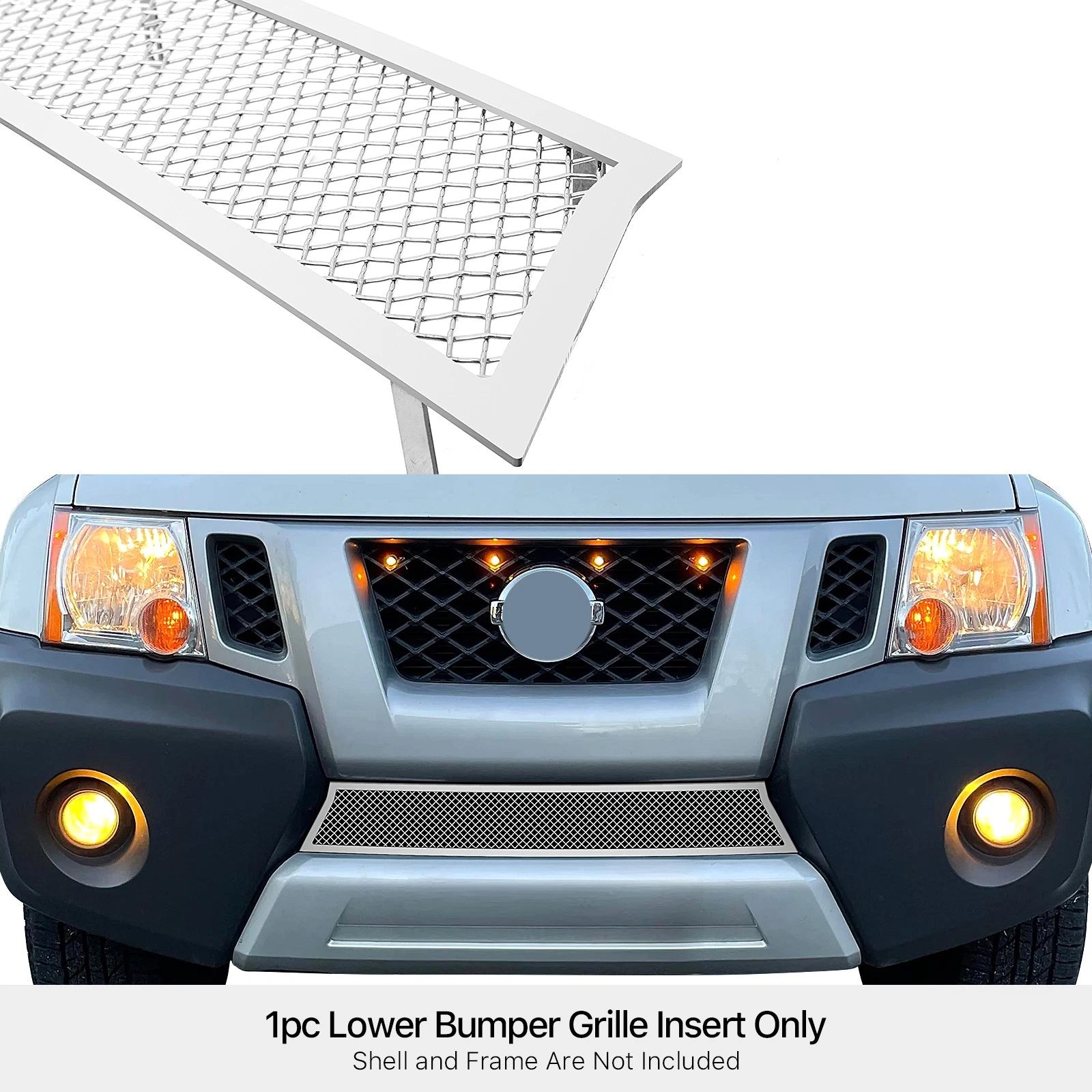 Stainless Steel Chrome Mesh Grille Insert for Nissan Xterra (2009-2012)