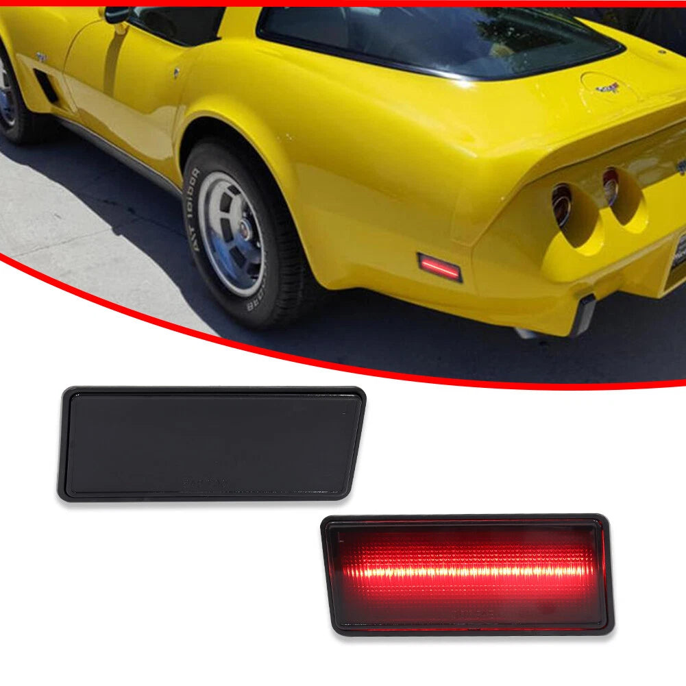 2X Smoked LED Rear Side Marker Lights for Chevy Corvette C3 (1974–1979)