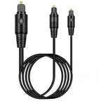 Optical Audio Splitter 1 Input 2 Output for Home Theater Setup