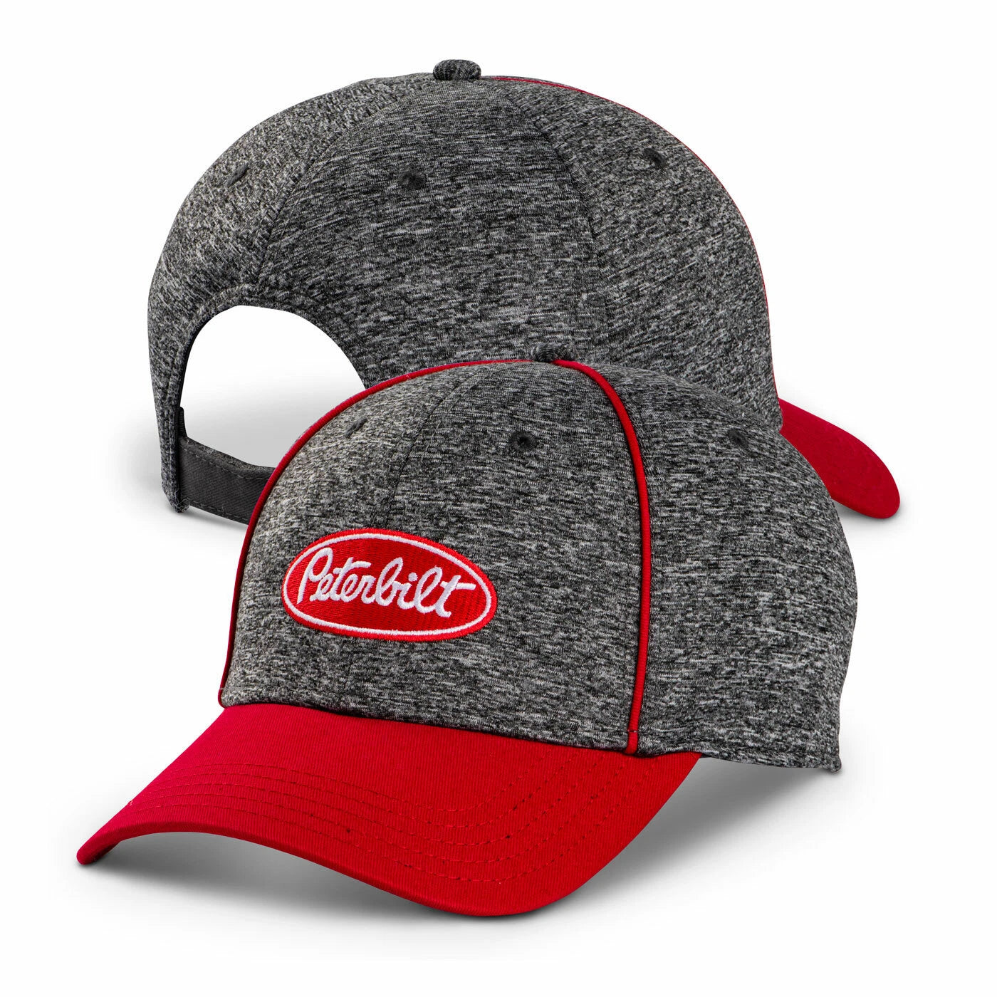 Peterbilt Motors Cap for Peterbilt (Space Dye Grey with Red Contrast)