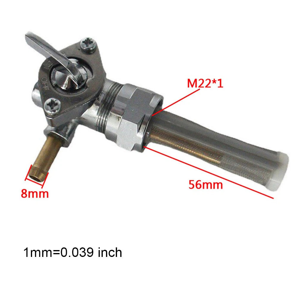 2Pcs Fuel Valve Right Spigot for Harley Davidson (62167-81, 62163-75)