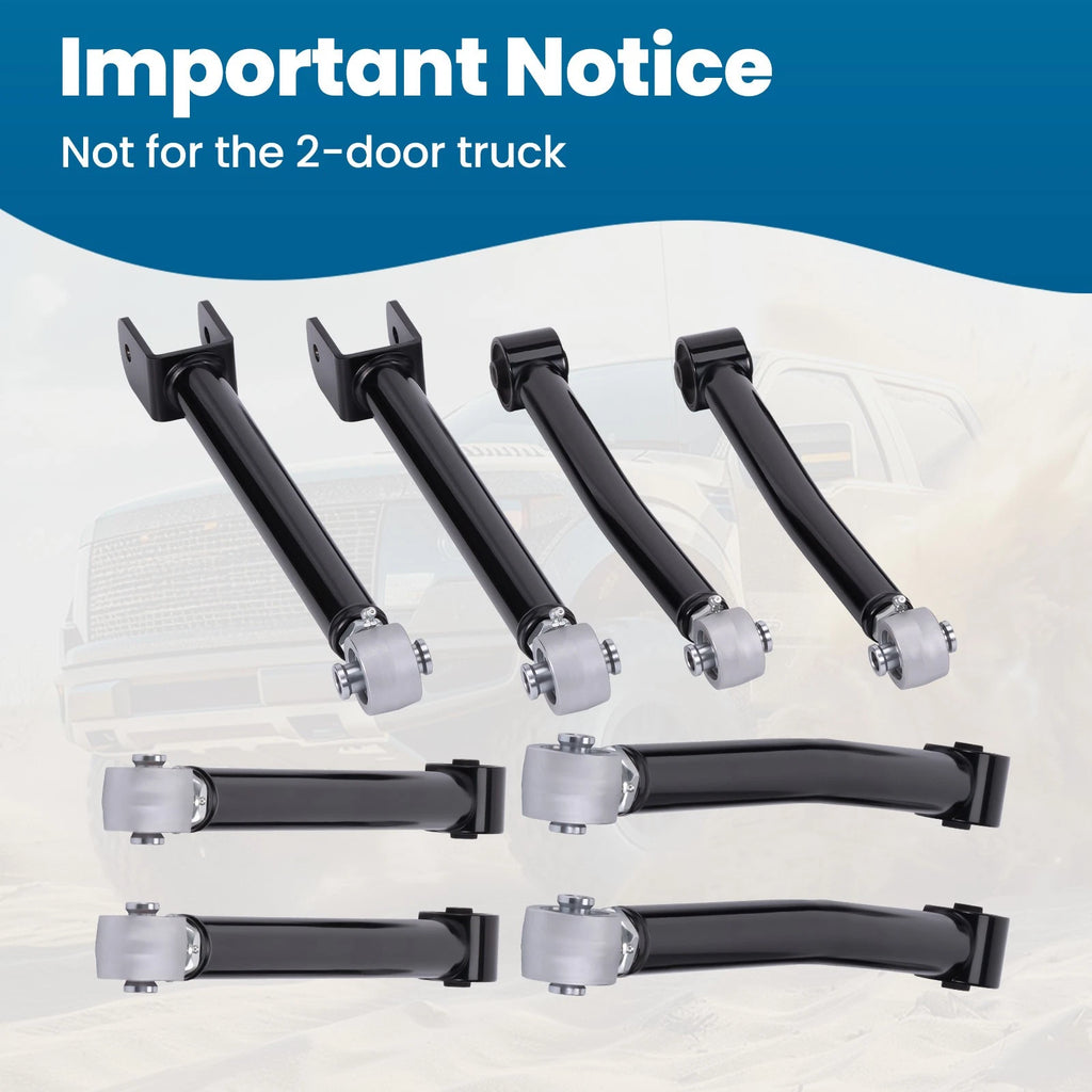 10pc Control Arm and Track Bar Kit for Jeep Wrangler JK/JLU (2007-2018)