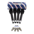 Set of 4 Bosch Ignition Coils & Nickel Spark Plugs for Audi A3 A4 A5, VW Jetta, Passat (2006–2016)