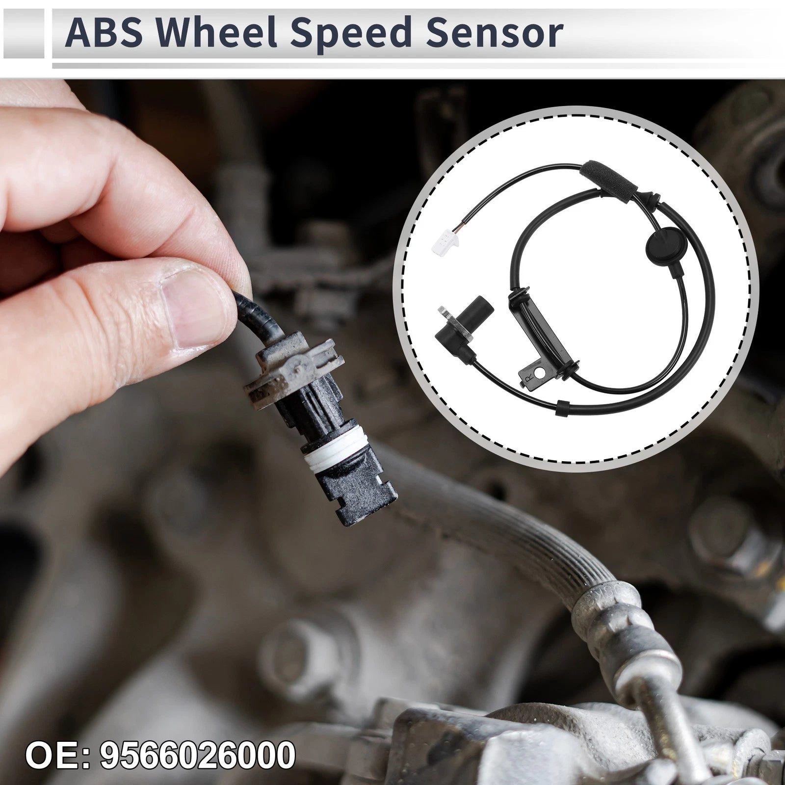 ABS Wheel Speed Sensor No. 9566026000 for Hyundai Santa Fe (2001–2006)