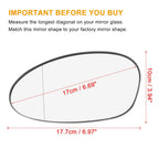 Heated Mirror Glass w/ Backing Left Side LH for BMW 335i 135i 128i (2007–2013)