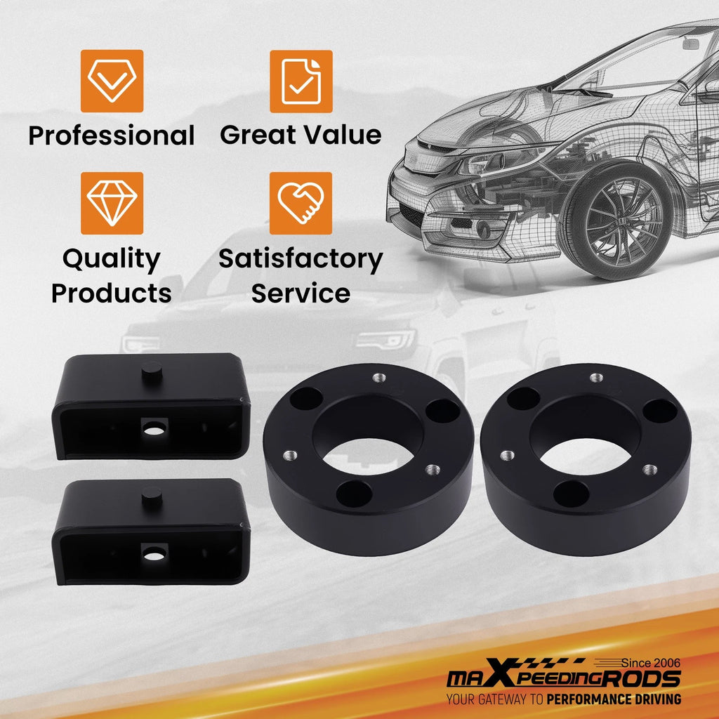 3" Suspension Lift Spacers for Nissan Titan (2004–2023) with Hardware Black