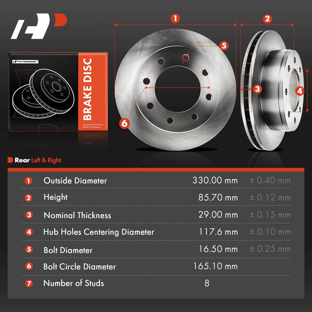 Rear Disc Brake Rotors for Chevy Silverado 2500, GMC Sierra 2500 (1999–2004)