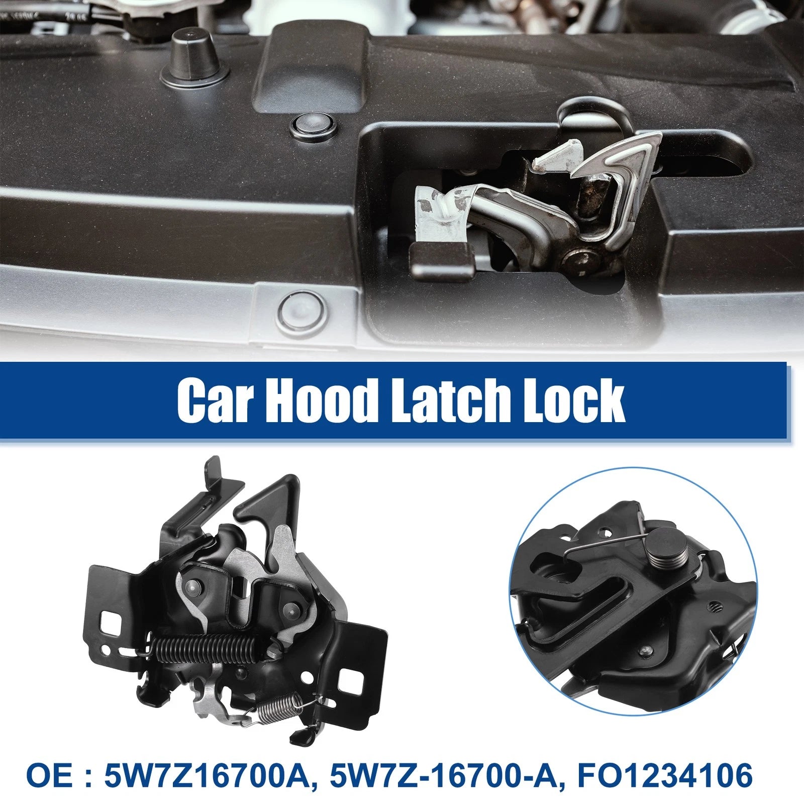 5W7Z-16700-A hood latch lock assembly for Ford Crown Victoria (1998–2011)