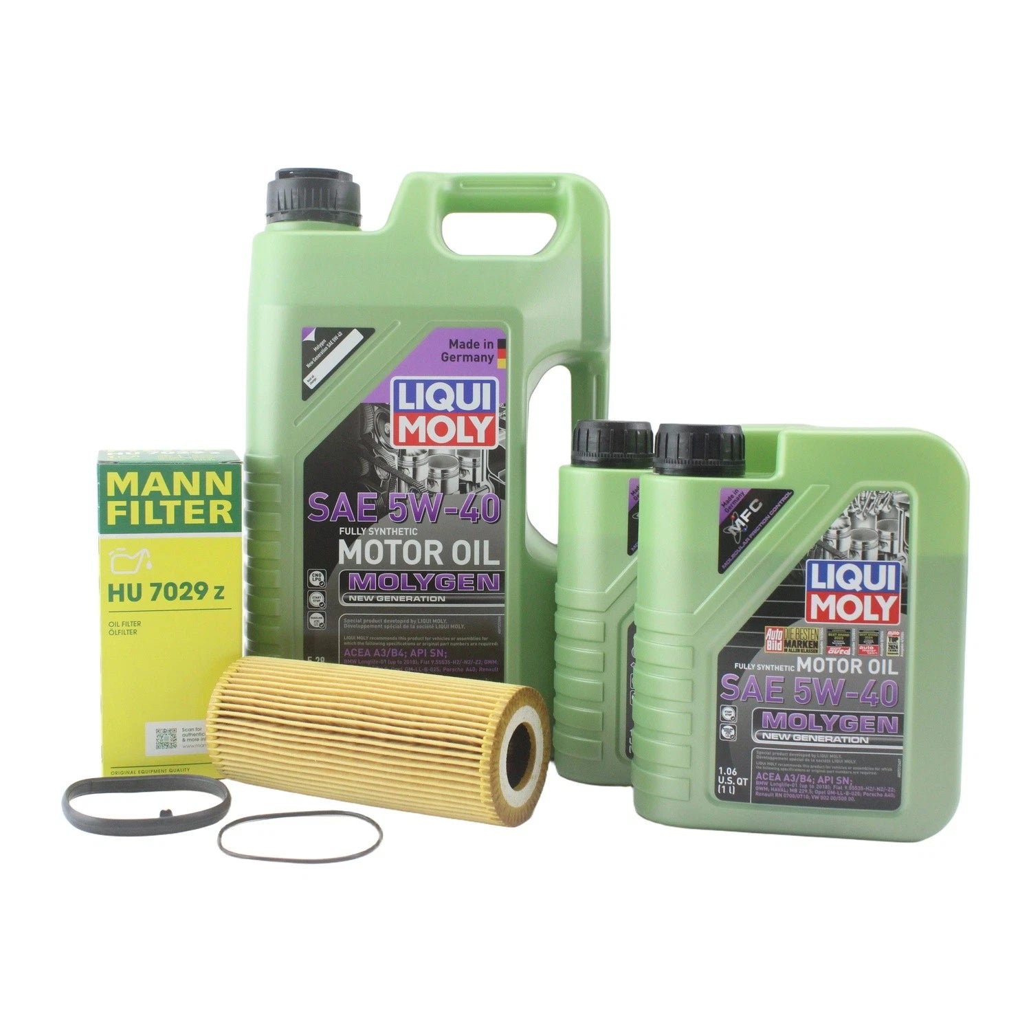 Oil Change Kit for Audi V6 3.0/3.2L (7L Liqui Moly Molygen 5W-40)