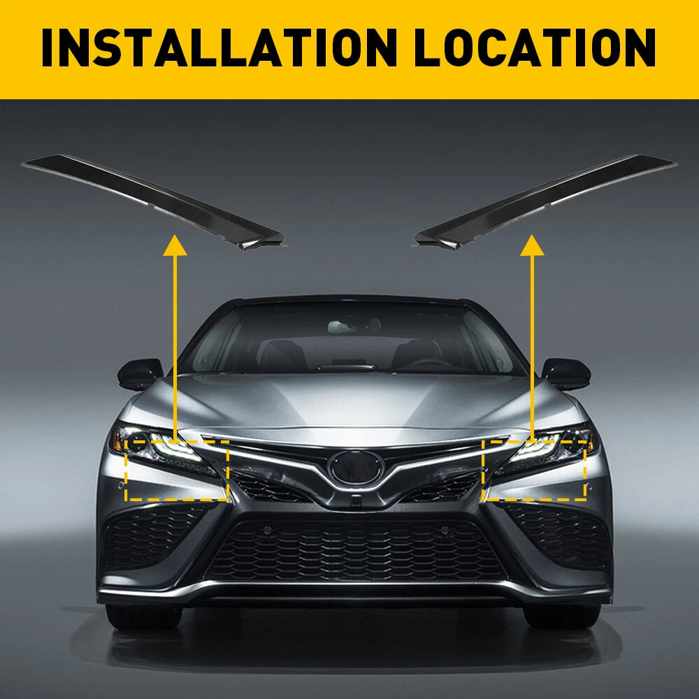 Set of 2 Headlight Filler Trim for Toyota Camry (2018–2021)