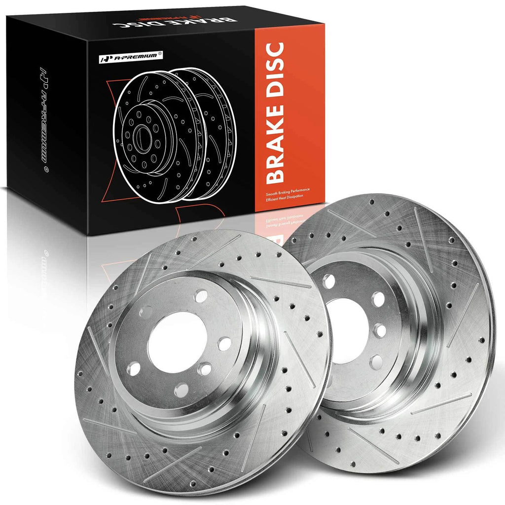 Rear Drilled Brake Rotors for BMW 330i 435i 335i 440i (2017–2019)