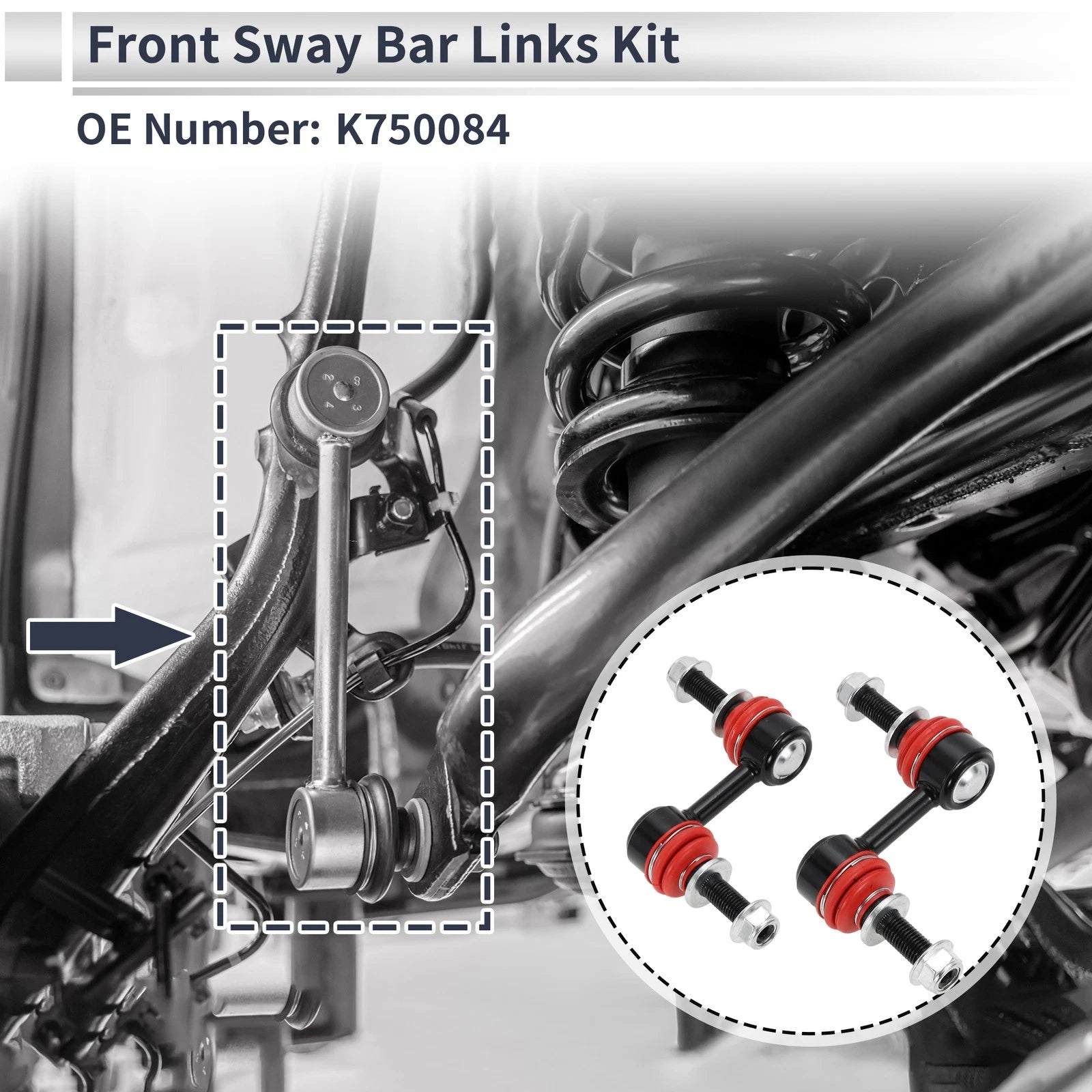 2X Front Stabilizer Bar Links for Subaru B9 Tribeca (2006–2007) No.K750084