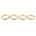 Set of 4 Air Vent Outlet Ring Covers for Audi A3 8V (2012–2019) Stainless Steel Yellow