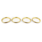 Set of 4 Air Vent Outlet Ring Covers for Audi A3 8V (2012–2019) Stainless Steel Yellow
