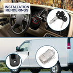 Set of 2 Ignition and Door Lock Cylinders for Express Savana Van (2001-2007)