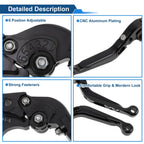 Short Long Brake Clutch Levers for Suzuki Hayabusa GSXR1300 (2008–2020) Black