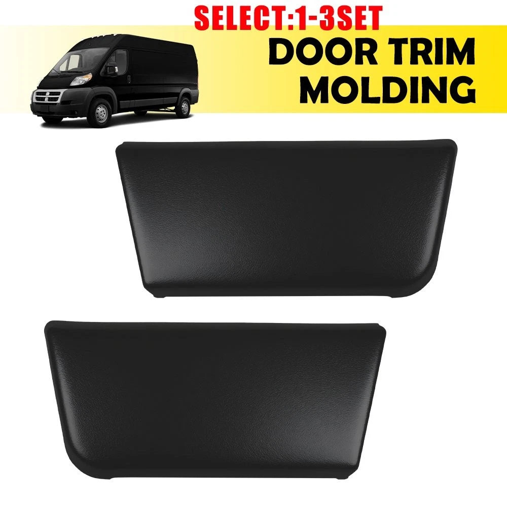 Set of 2 Door Trim Molding for Ram ProMaster (2019–2024) Black