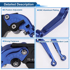 Adjustable Brake Clutch Levers for Suzuki GSXR150 (2017–2020) Blue