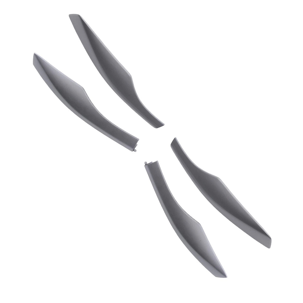 Set of 4 ABS Roof Rail End Covers for Lexus RX RX350 (2010–2015) Silver