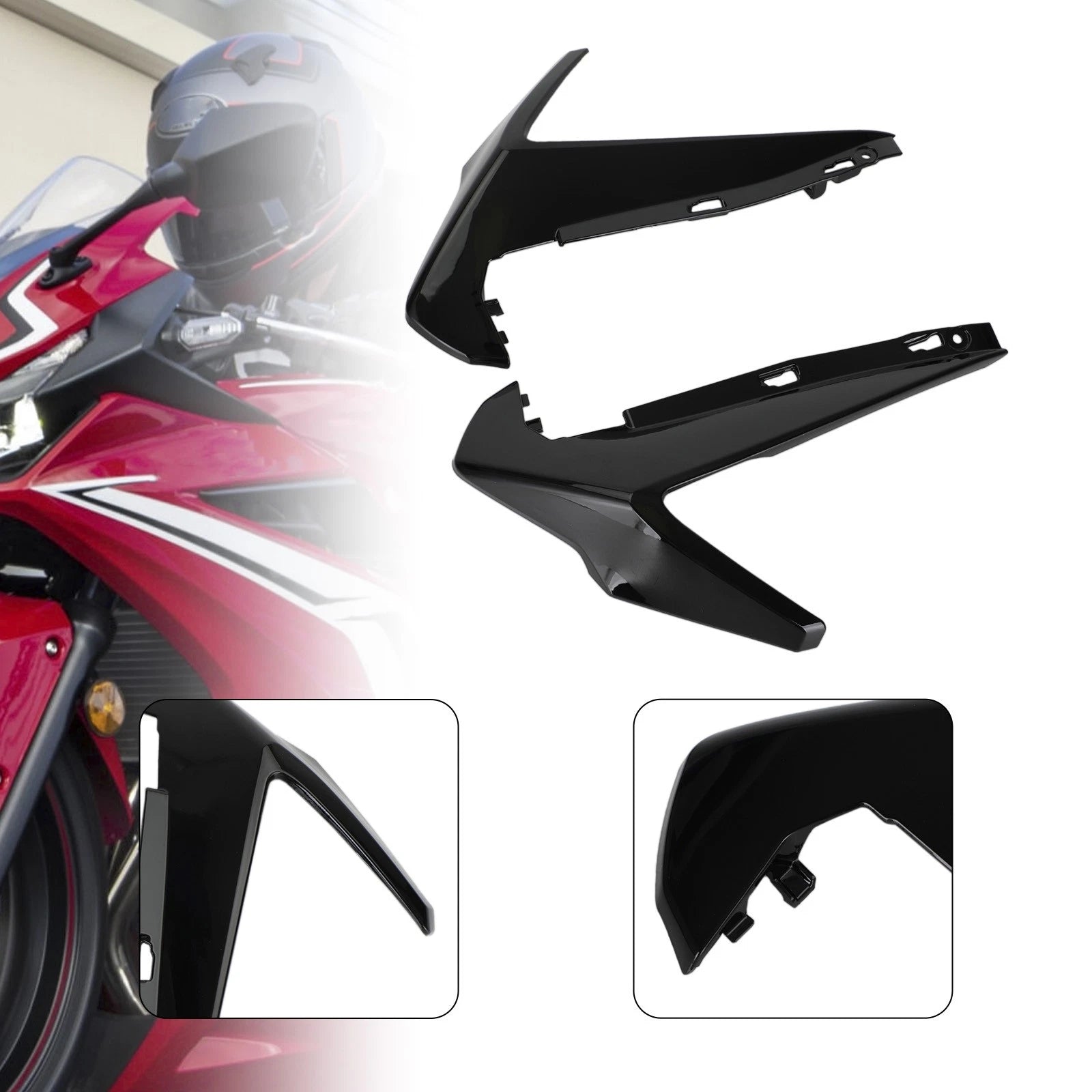 Front Nose Cover Headlight Panel for Honda CBR500R (2019–2021) Black
