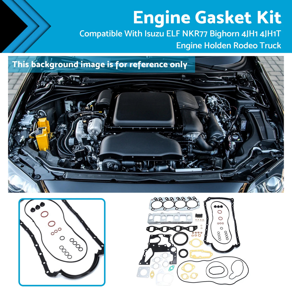 Engine Gasket Kit for Isuzu ELF NKR77, Holden Rodeo 4JH1, 4JH1T