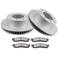 Set of 4 Drilled Slotted Brake Rotors and Ceramic Pads for Dodge Ram 1500 2500 3500