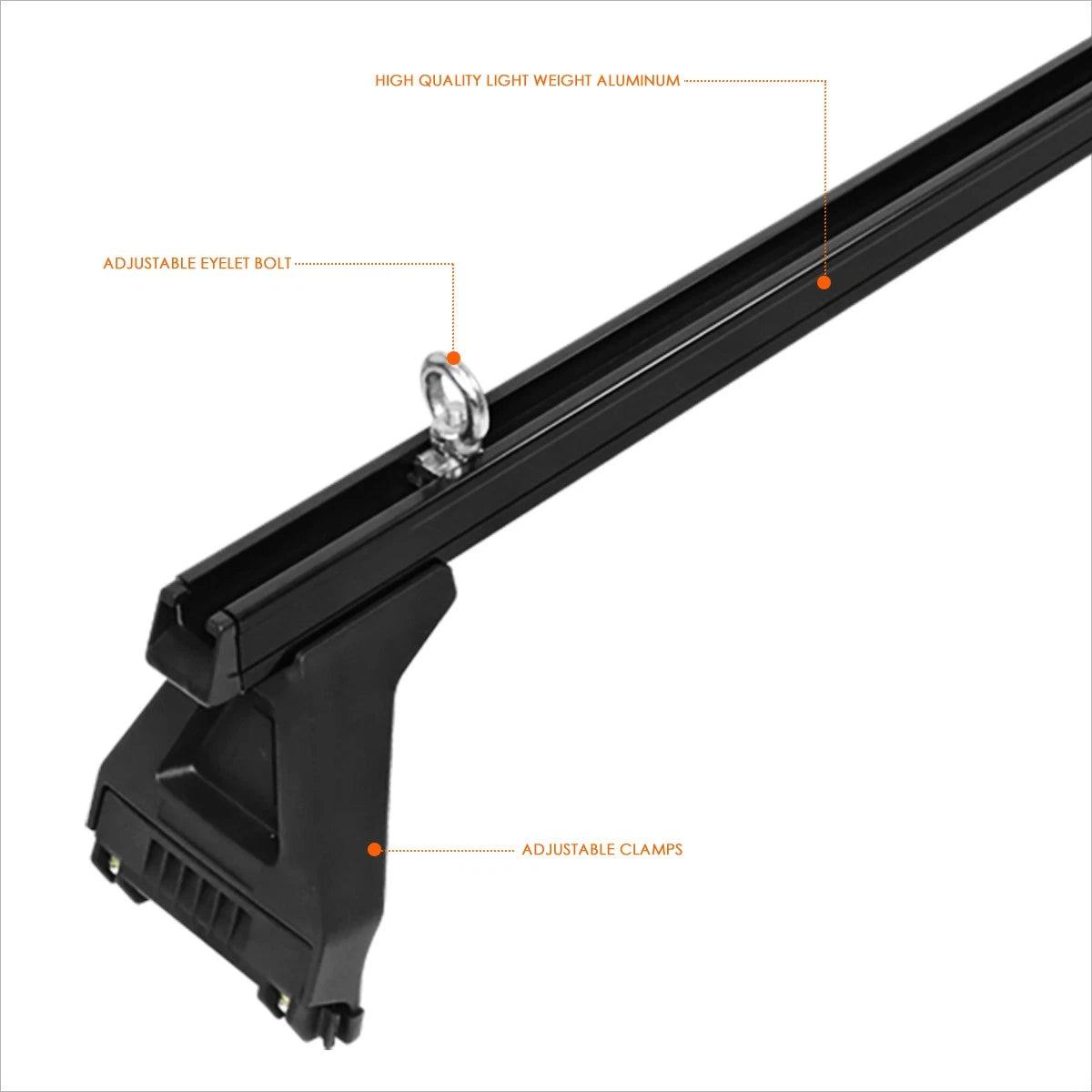 Set of 3 Universal 58" Aluminum Roof Rack Cross Bars Cargo Carrier